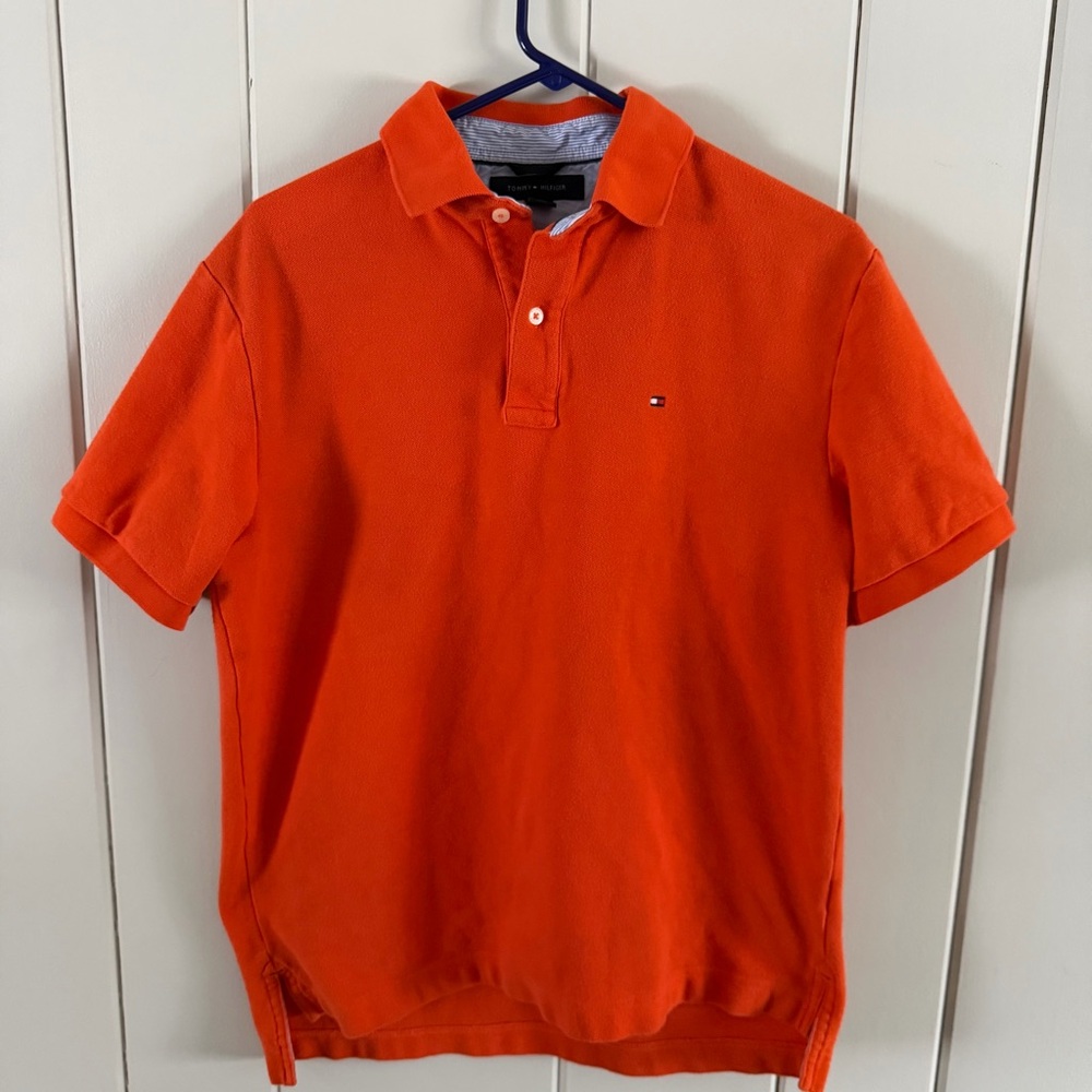 Tommy Hilfiger Polo Shirt – Orange – Size M